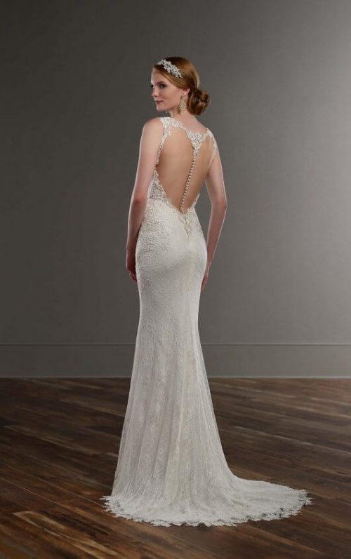 Irlan Mikado Ballgown with Floral Applique and Deep V-back by Pronovias