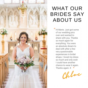 Read what our beautiful real bride Chloe had to say about Romantique Bridal
