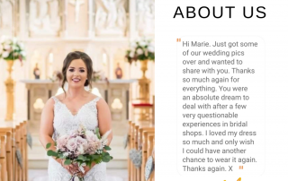 Read what our beautiful real bride Chloe had to say about Romantique Bridal