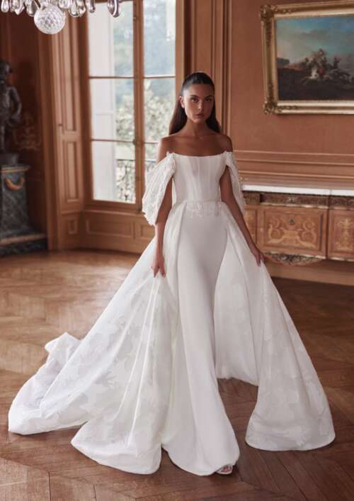 YEDYNA FEDRA With Overskirt - Only Available at Romantique Bridal Magherafelt Northern Ireland Tel 028 7930 1811